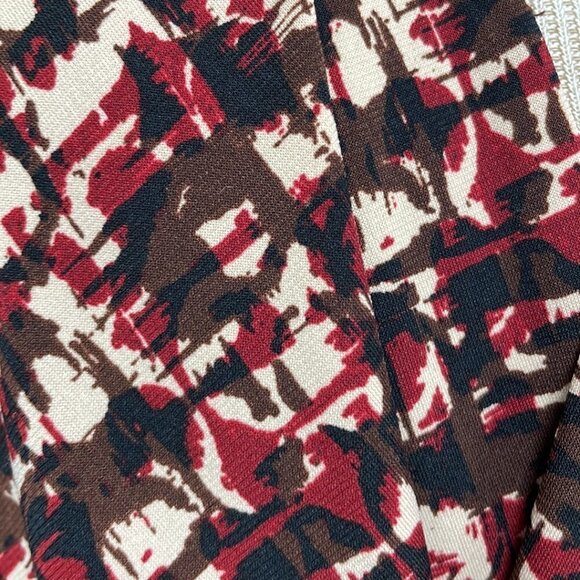 Evan Picone Bold Beginnings Dress NWT Midi V-Neck Twist Tobacco Combo Size 16 - Picture 9 of 16